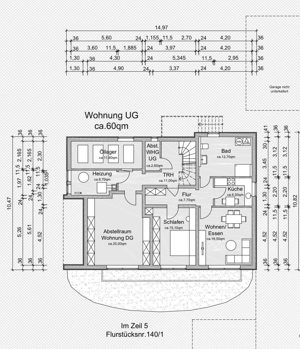 Wohnung zur Miete 850 € 2 Zimmer 60,6 m²<br/>Wohnfläche ab sofort<br/>Verfügbarkeit Wiesenstetten Empfingen 72186