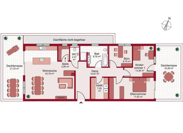 Penthouse zum Kauf - Erstbezug 785.000 € 4 Zimmer 121,4 m² 3. Geschoss Kössen 6345