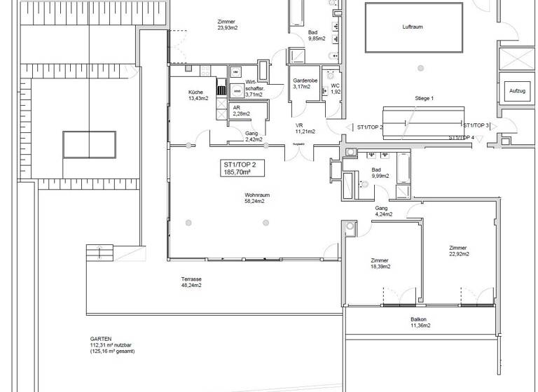 Wohnung zur Miete 2.249 € 4 Zimmer 185,7 m² 1. Geschoss Wien 1190