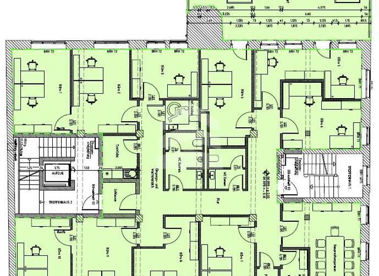 Bürofläche zur Miete provisionsfrei 12 € 48 Zimmer 1.424,3 m² Bürofläche teilbar ab 238,5 m² Kochstraße 124 Connewitz Leipzig 04277
