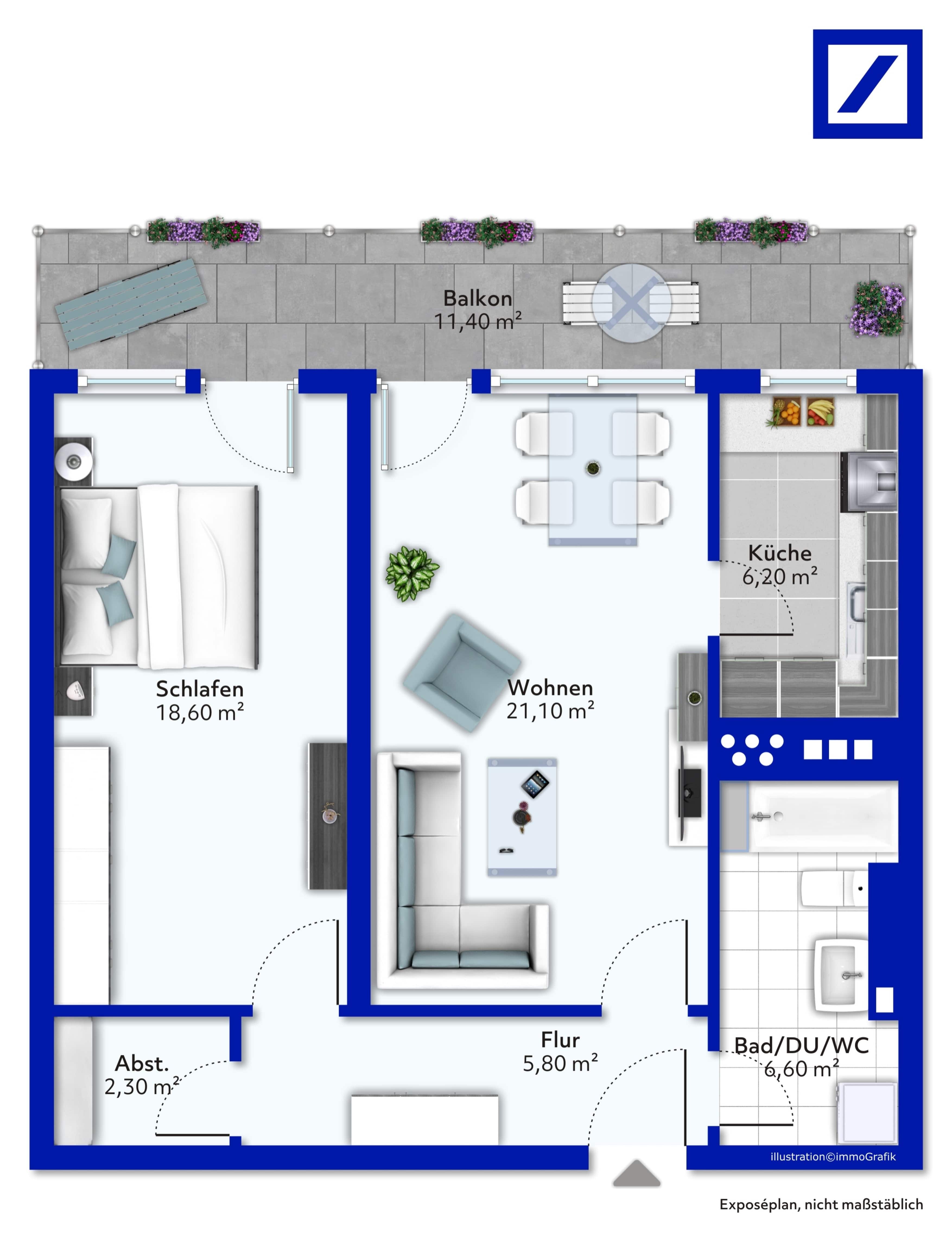 Wohnung zum Kauf 199.000 € 2 Zimmer 66 m²<br/>Wohnfläche Hochfeld Augsburg 86161