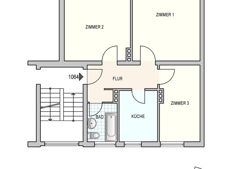 Wohnung zur Miete 470 € 3 Zimmer 65,8 m²<br/>Wohnfläche 2.<br/>Geschoss 01.07.2025<br/>Verfügbarkeit Waldstr. 18 Uelzen Uelzen 29525