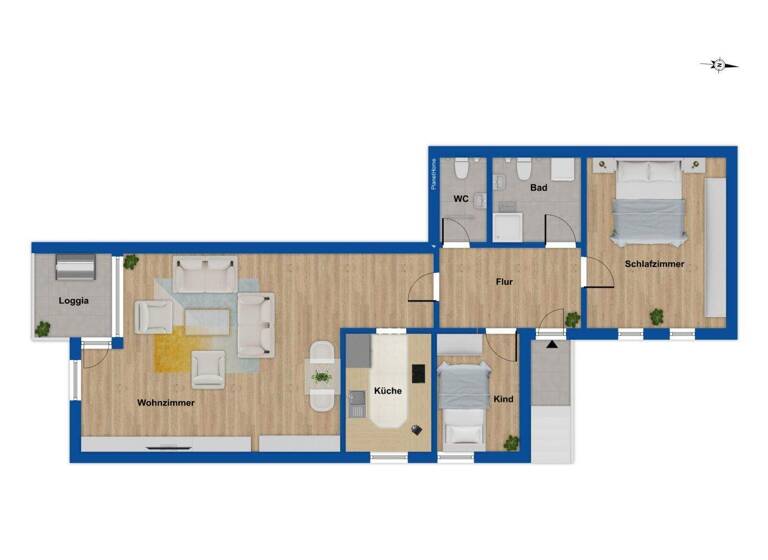 Wohnung zum Kauf 169.000 € 2,5 Zimmer 75,1 m² Düsternort Delmenhorst 27755