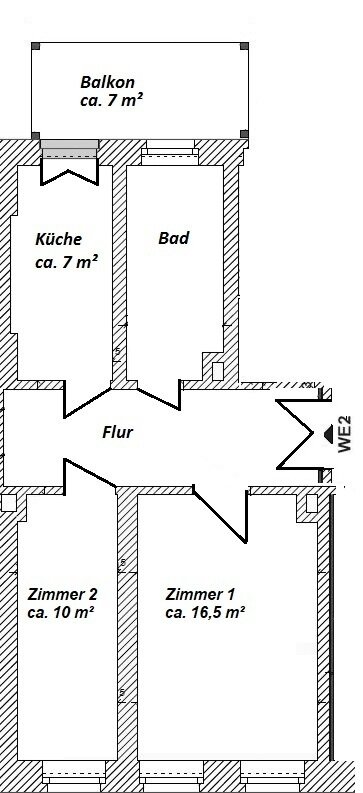 Wohnung zur Miete 920 € 2 Zimmer 57,5 m²<br/>Wohnfläche EG<br/>Geschoss 01.02.2025<br/>Verfügbarkeit Fregestraße 18 Zentrum - Nordwest Leipzig 04105