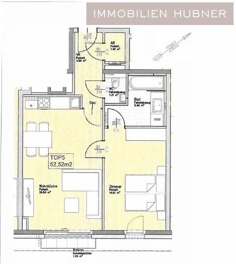 Wohnung zur Miete 1.111 € 2 Zimmer 53 m²<br/>Wohnfläche 4.<br/>Geschoss 15.12.2025<br/>Verfügbarkeit Wien 1060