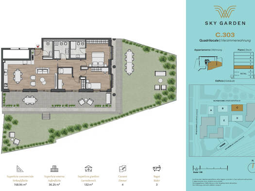 Wohnung zum Kauf - Erstbezug 4 Zimmer 92,1 m² 3. Geschoss Bozen 39100