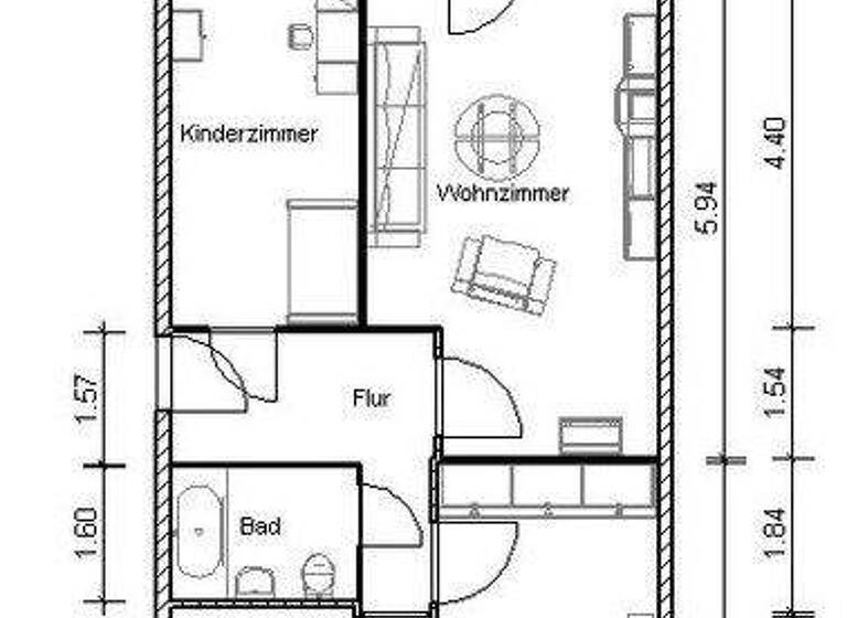 Wohnung zur Miete 382 € 3 Zimmer 61,9 m² 1. Geschoss frei ab 01.04.2026 Dahlienstr. 65 Grünau-Ost Leipzig 04209