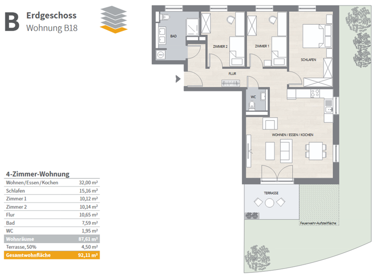 Wohnung zum Kauf - Erstbezug provisionsfrei 561.900 € 4 Zimmer 92,1 m² EG frei ab sofort Ringstr. 2/1 Schönaich Schönaich , Württ 71101