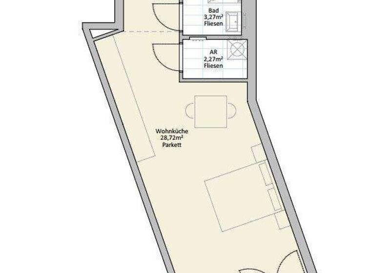 Studio zur Miete 603 € 1 Zimmer 2. Geschoss Laaer Wald Wien 1100