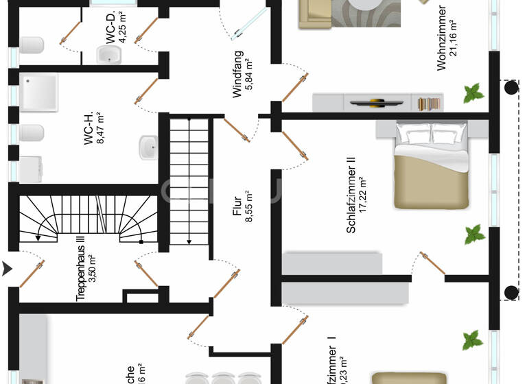 Wohnung zur Miete 990 € 3 Zimmer 104 m²<br/>Wohnfläche 1.<br/>Geschoss ab sofort<br/>Verfügbarkeit West Gießen 35398