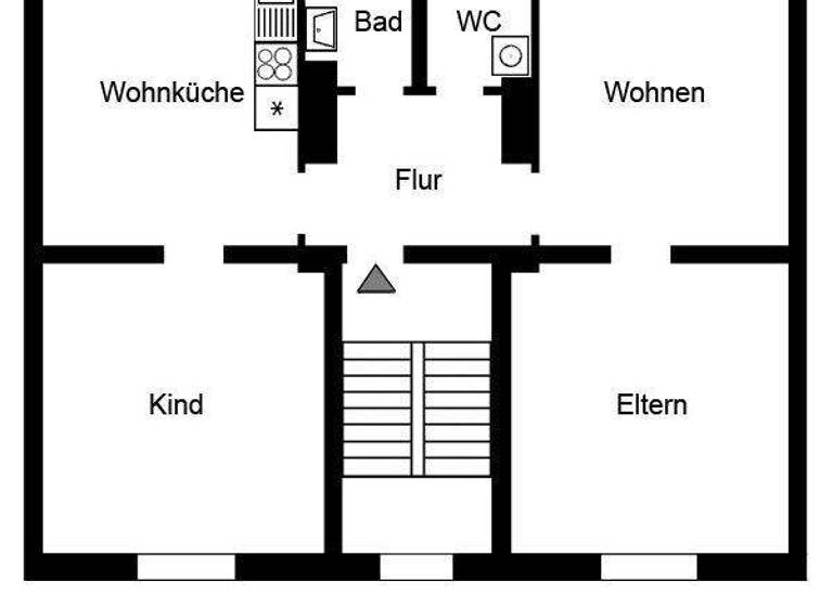 Wohnung zur Miete 749 € 3 Zimmer 89,1 m² 1. Geschoss Onckenstr. 37 Frohnhausen Essen 45144