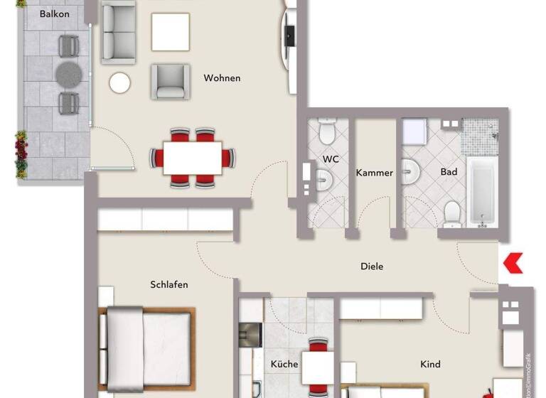 Wohnung zum Kauf 228.000 € 3 Zimmer 88,5 m² EG Grötzingen Karlsruhe / Grötzingen 76229