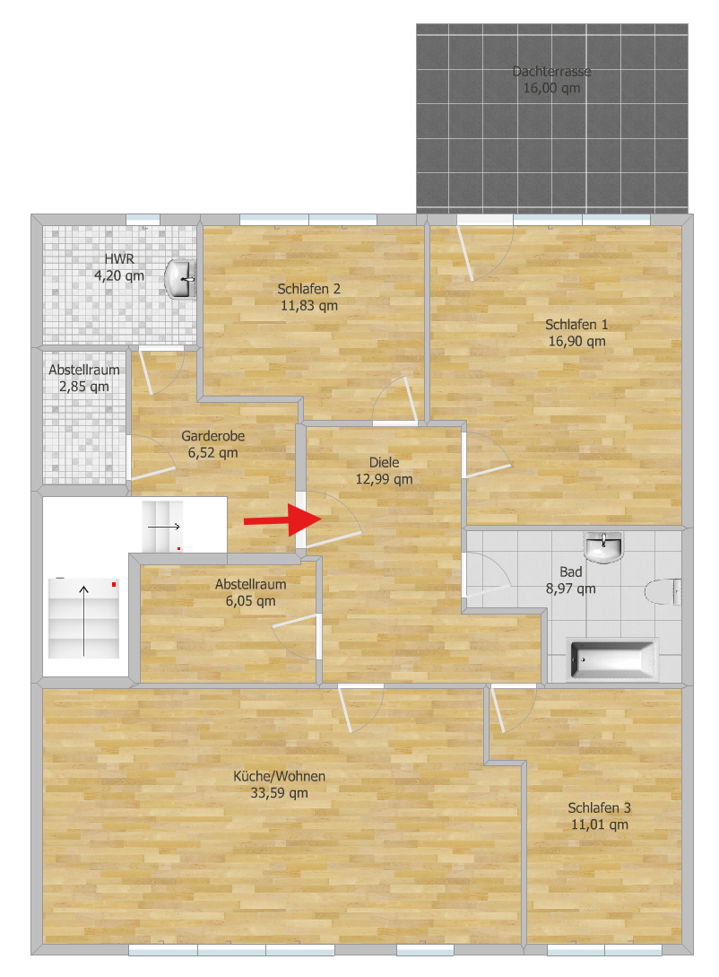 Terrassenwohnung zur Miete 820 € 4 Zimmer 100 m²<br/>Wohnfläche 1.<br/>Geschoss ab sofort<br/>Verfügbarkeit Sögestr. 5 Wildeshausen 27793