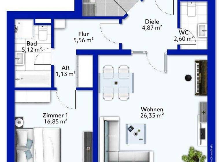 Wohnung zum Kauf 217.000 € 2 Zimmer 74 m² Rüttenscheid Essen 45131