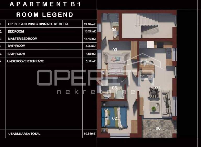 Wohnung zum Kauf 314.050 € 3 Zimmer 77 m² Cervar-Porat - Veli Maj