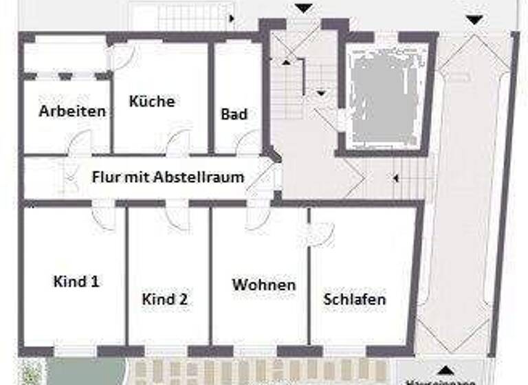 Wohnung zur Miete 1.400 € 5 Zimmer 118 m² EG frei ab sofort Liebknechtstraße 57 Krämpfervorstadt Erfurt 99085