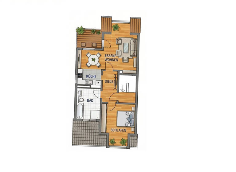 Wohnung zur Miete 950 € 2 Zimmer 63,2 m² 2. Geschoss Laubenheim Mainz 55130