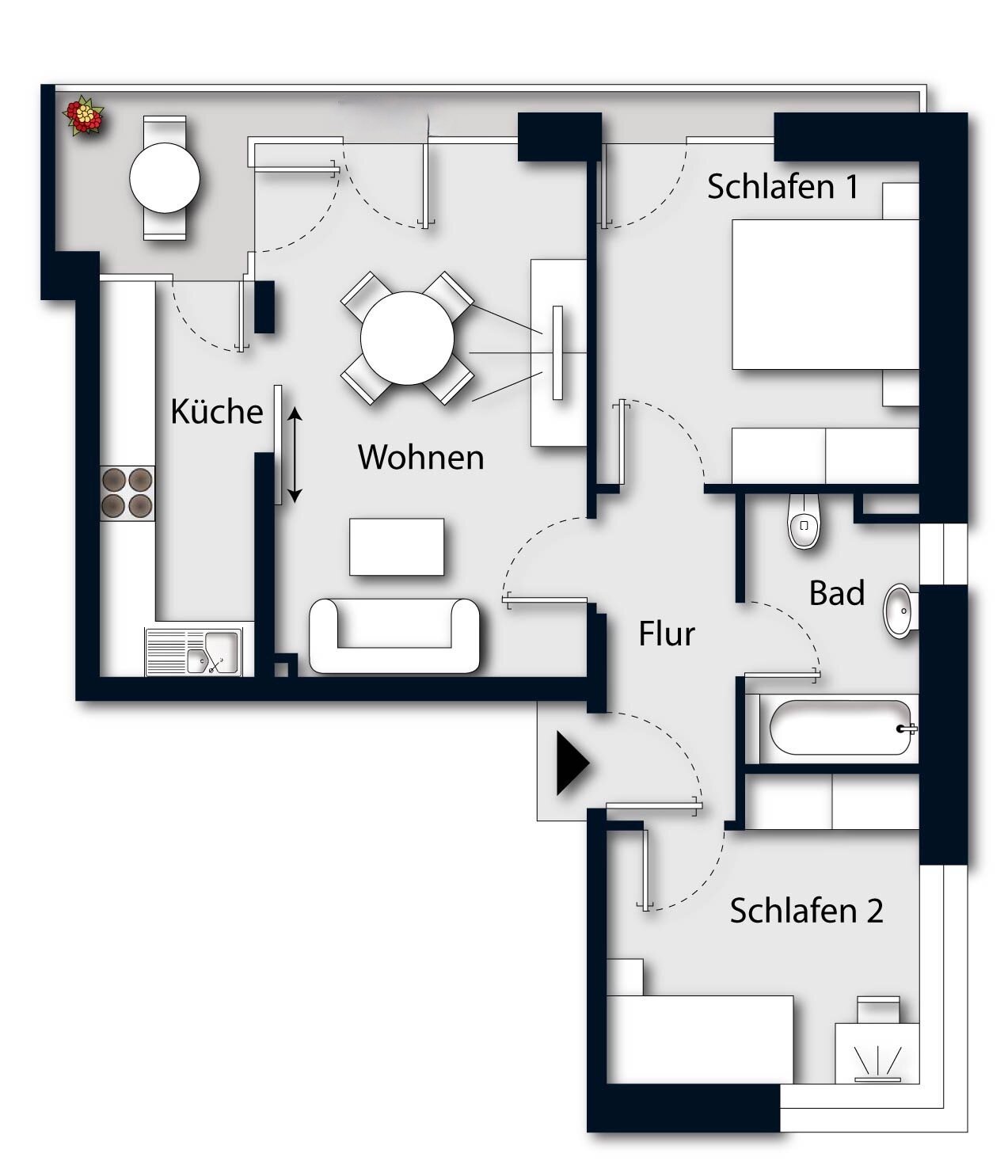 Wohnung zum Kauf 229.000 € 3 Zimmer 58 m²<br/>Wohnfläche 1.<br/>Geschoss Bemerode Hannover 30539