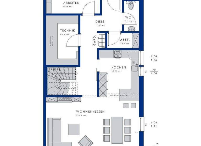 Doppelhaushälfte zum Kauf 798.000 € 8 Zimmer 165 m² 462 m² Grundstück Oberdürrbach Würzburg 97080
