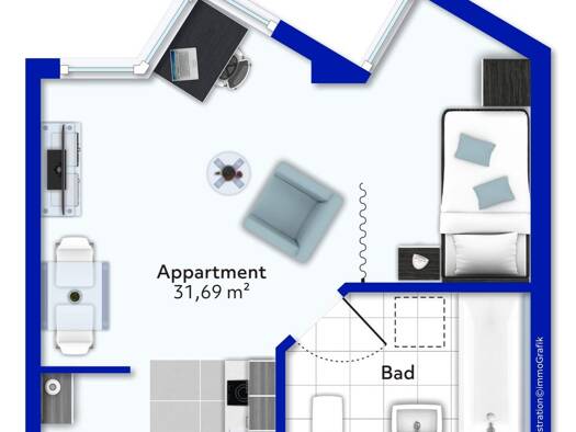 Wohnung zum Kauf 145.000 € 1 Zimmer 32 m² 2. Geschoss Innenstadt Erlangen 91052