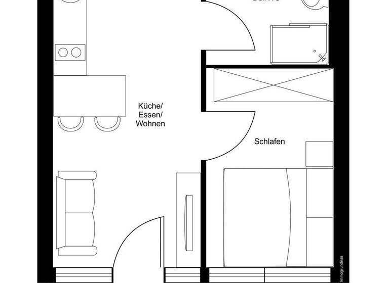 Wohnung zur Miete 847 € 2 Zimmer 25,7 m² Rheinstraße 93 Hard 6971