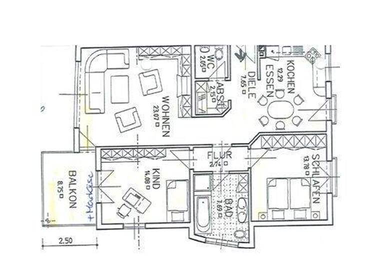 Wohnung zur Miete 800 € 3 Zimmer 91 m² frei ab sofort Gailbach Aschaffenburg / Gailbach 63743