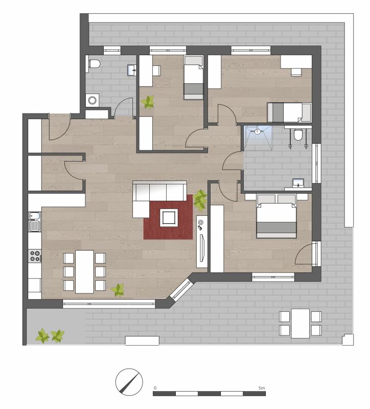 Penthouse zum Kauf 619.000 CHF 4,5 Zimmer 118 m²<br/>Wohnfläche 2.<br/>Geschoss ab sofort<br/>Verfügbarkeit Jestetten Jestetten 79798