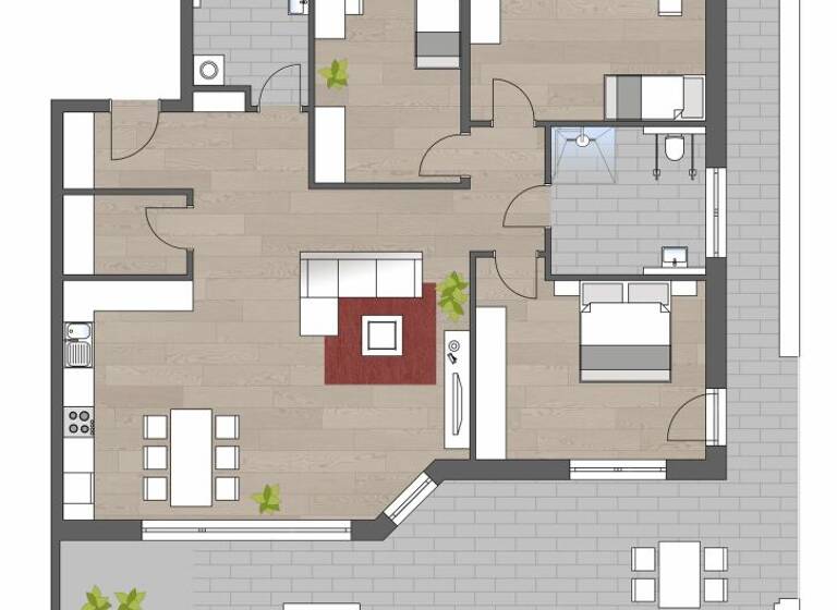 Penthouse zum Kauf 619.000 CHF 4,5 Zimmer 118 m²<br/>Wohnfläche 2.<br/>Geschoss ab sofort<br/>Verfügbarkeit Jestetten Jestetten 79798