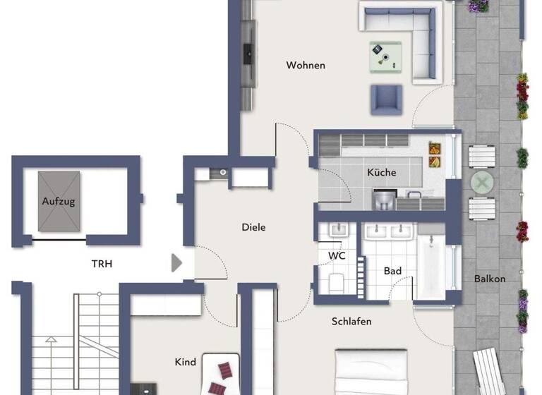 Wohnung zum Kauf 159.000 € 3 Zimmer 86 m² 4. Geschoss Stadt Ibbenbüren 49477