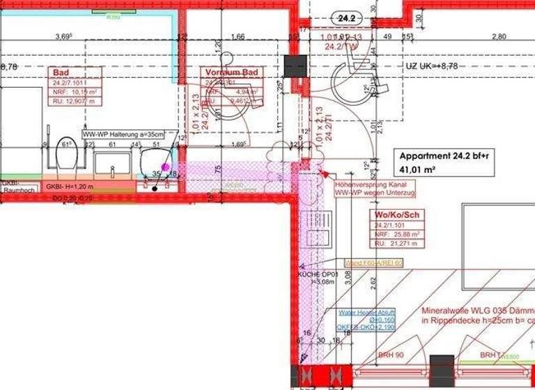 Studio zur Miete 900 € 1 Zimmer 41 m² 2. Geschoss Rheinstr. 51 Darmstadt 64283