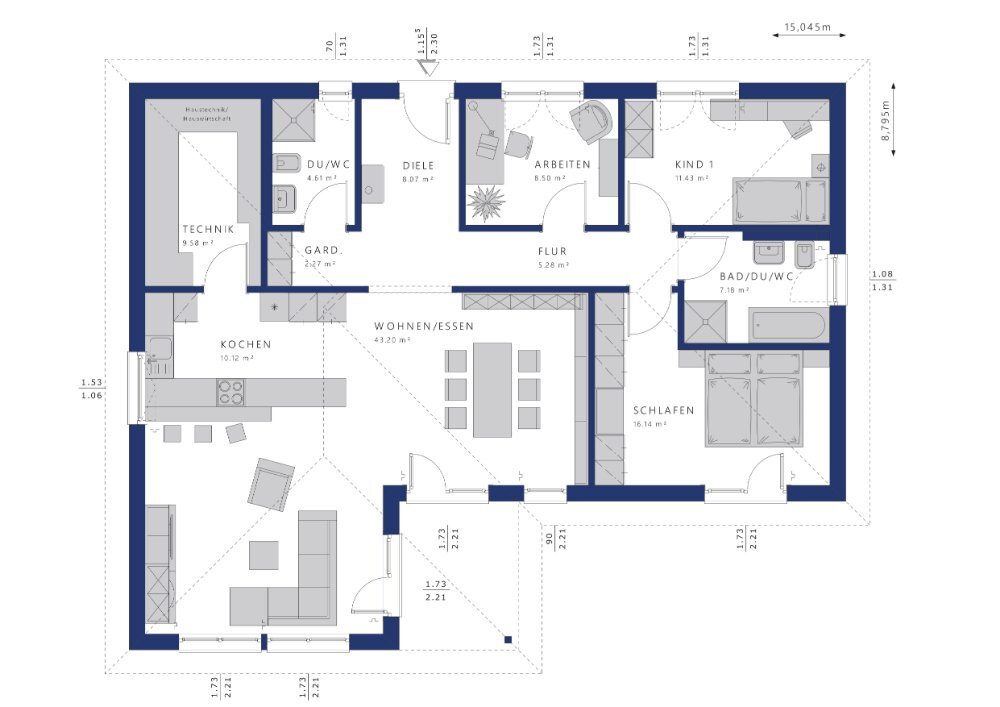 Einfamilienhaus zum Kauf provisionsfrei 571.349 € 5 Zimmer 126 m²<br/>Wohnfläche 469 m²<br/>Grundstück Bad Wurzach Bad Wurzach 88410