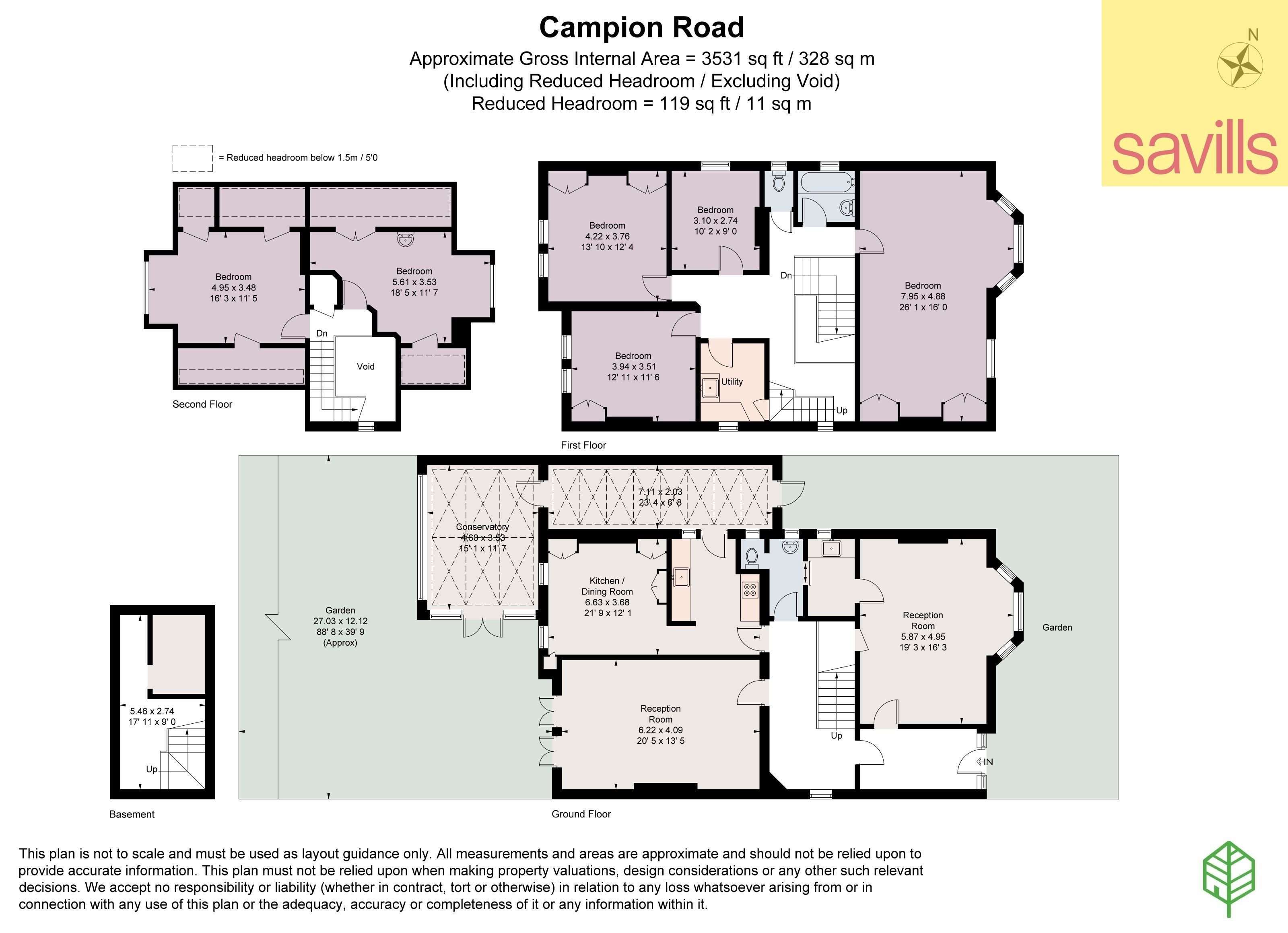 Haus zum Kauf provisionsfrei 3.288.318 € 7 Zimmer 328 m²<br/>Wohnfläche CAMPION ROAD 26 London SW15 6NW