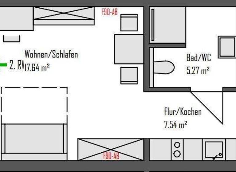 Studio zur Miete - Erstbezug 625 € 1 Zimmer 36,3 m² 1. Geschoss frei ab 01.04.2026 Hubert-Korte-Straße 7 Voxtrup Osnabrück 49086