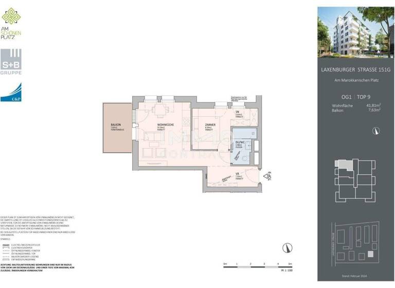 Wohnung zum Kauf - Erstbezug provisionsfrei 344.000 € 2 Zimmer 41,8 m² Wien,Favoriten 1100