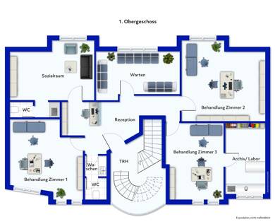 Büro-/Praxisfläche zur Miete 1.050 € 132,7 m² Bürofläche Kernstadt Leonberg 71229