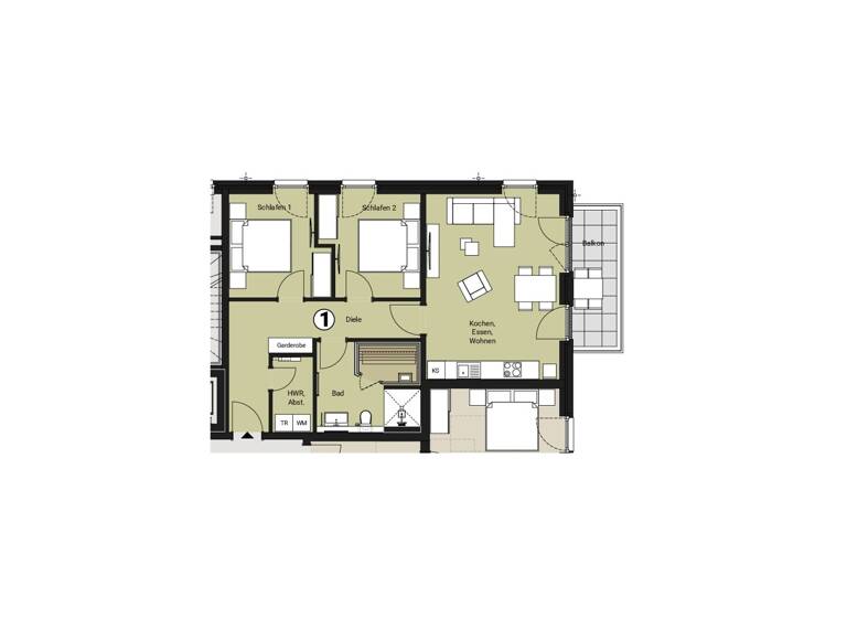 Wohnung zum Kauf 438.500 € 3 Zimmer 80,6 m²<br/>Wohnfläche Tossens Butjadingen / Tossens 26969