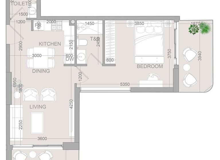 Wohnung zum Kauf provisionsfrei 293.132 € 2 Zimmer 67,7 m² Dubai 00000