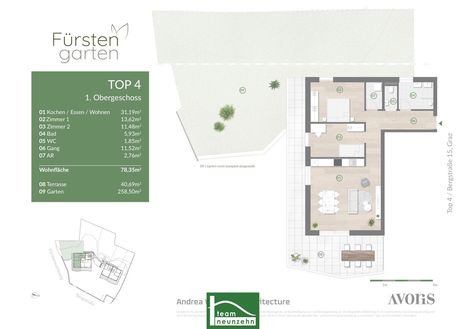 Wohnung zum Kauf provisionsfrei 507.627 € 3 Zimmer 78,8 m²<br/>Wohnfläche 1.<br/>Geschoss Bergstraße 15 Eggenberg Graz 8020