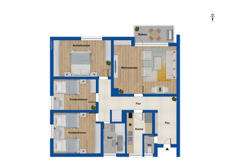 Wohnung zum Kauf 199.000 € 4 Zimmer 98 m² 2. Geschoss Rheine 48431
