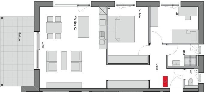 Wohnung zur Miete 1.020 € 3 Zimmer 79 m²<br/>Wohnfläche 1.<br/>Geschoss ab sofort<br/>Verfügbarkeit Metzingerstr. 61 Dettingen an der Erms 72581