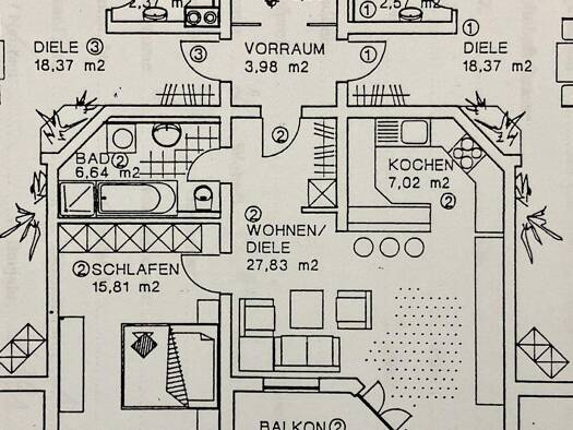 Wohnung zur Miete 510 € 2 Zimmer 53,8 m² frei ab 01.04.2026 Gailingen am Hochrhein 78262