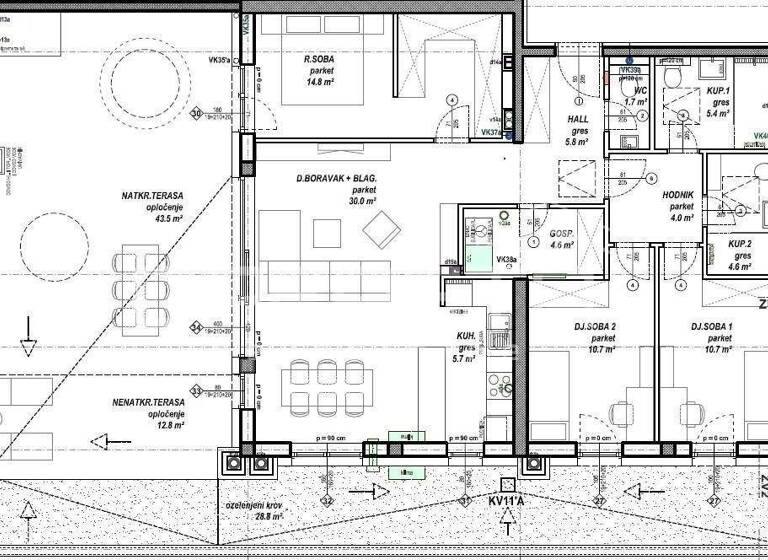Wohnung zum Kauf 428.355 € 4 Zimmer 98 m² 3. Geschoss Cakovec