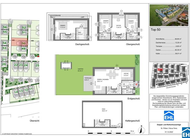 Doppelhaushälfte zum Kauf - Erstbezug 464.900 € 4 Zimmer 99,9 m² Waldstraße St. Pölten 3100