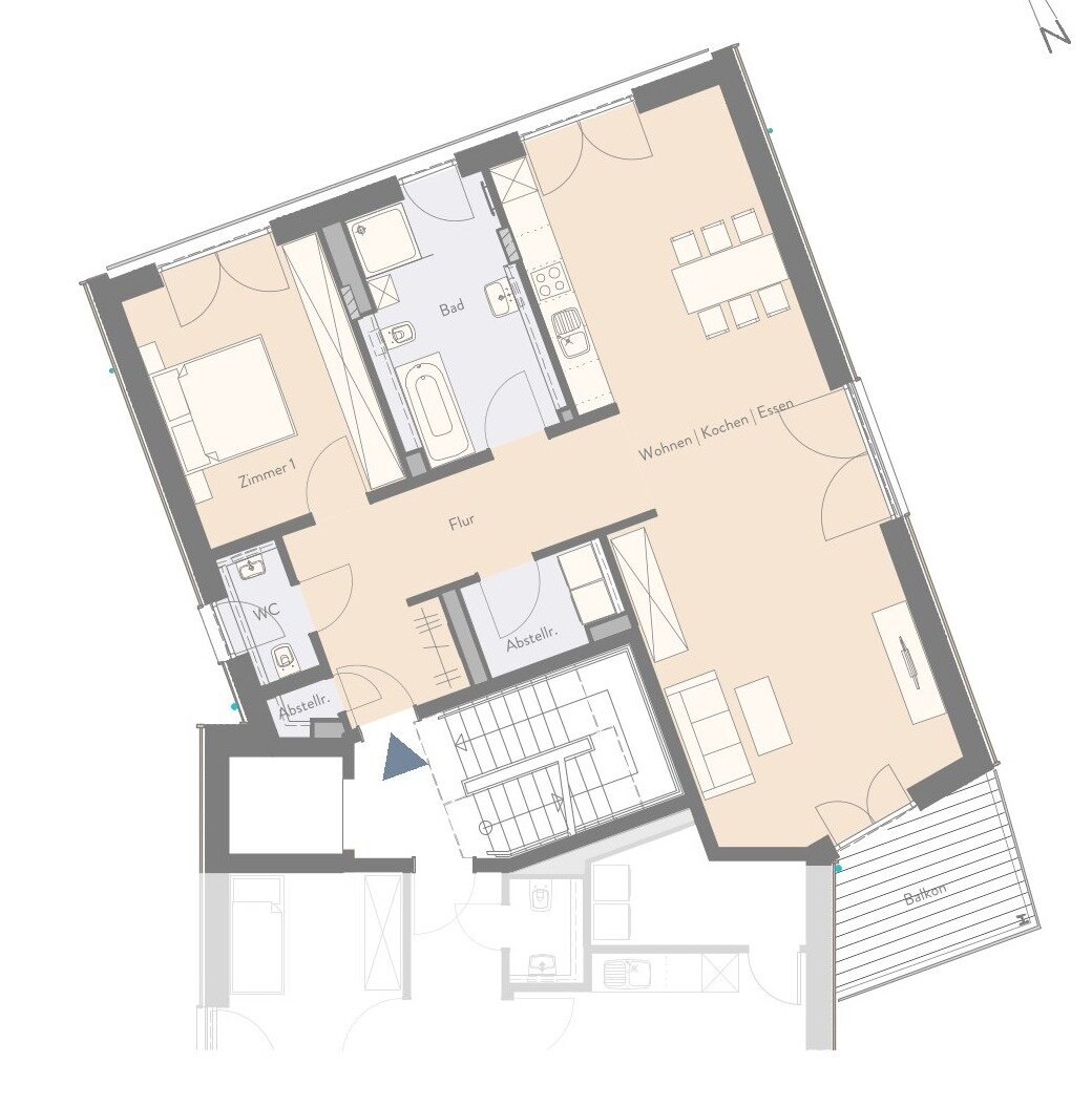 Wohnung zur Miete 1.250 € 2 Zimmer 104 m²<br/>Wohnfläche 1.<br/>Geschoss ab sofort<br/>Verfügbarkeit An der Promenade 4 Neuenhäusen Celle 29223