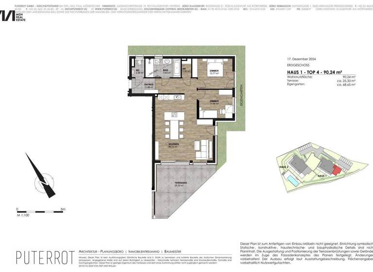 Wohnung zum Kauf - Erstbezug 768.500 € 3 Zimmer 90,1 m² EG frei ab sofort Pörtschach am Wörther See 9210