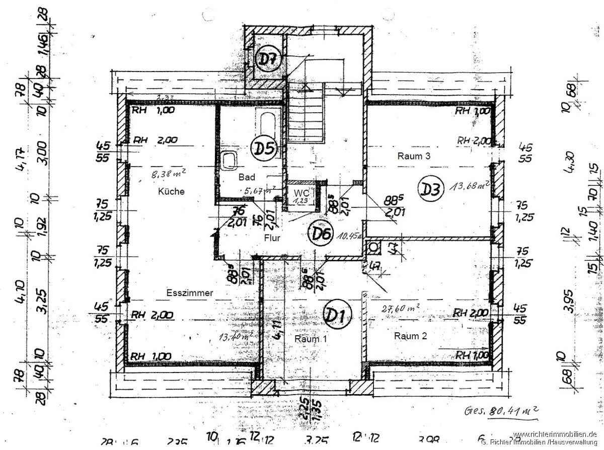 Wohnung zur Miete 470 € 4 Zimmer 80 m²<br/>Wohnfläche 1.<br/>Geschoss Reinsberger Straße 27 Siebenlehn Großschirma / Siebenlehn 09603