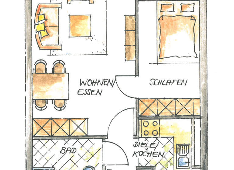 Wohnung zur Miete 500 € 2 Zimmer 37 m² 2. Geschoss frei ab 01.05.2026 Laurensberg Aachen / Laurensberg 52072
