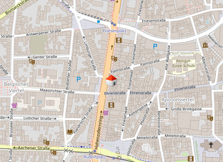 Wohnung zur Miete - Erstbezug Wohnen auf Zeit 1.790 € 2 Zimmer 60 m² frei ab sofort Neustadt-Nord Köln 50672