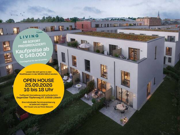 Stadthaus zum Kauf - Erstbezug provisionsfrei 569.000 € 5 Zimmer 129,2 m² 129,2 m² Grundstück St. Lorenz Süd St. Lorenz-Süd 23558