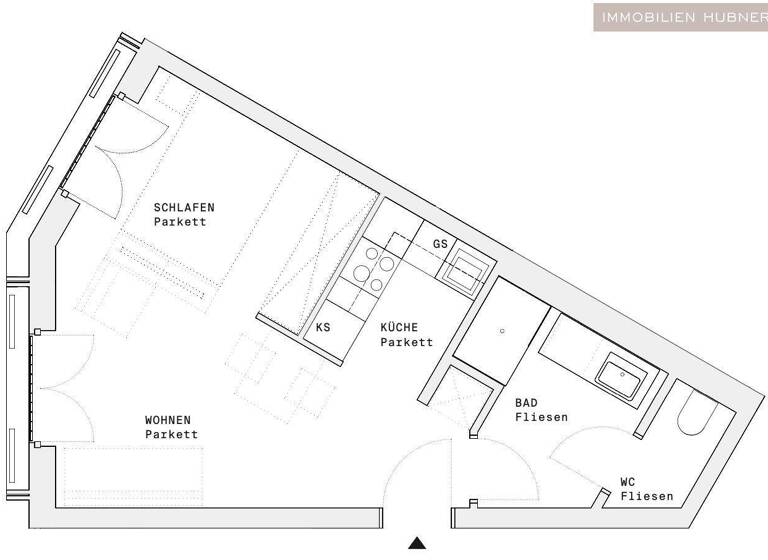 Wohnung zur Miete - Erstbezug 808 € 1 Zimmer 32 m² 11. Geschoss Wien 1220